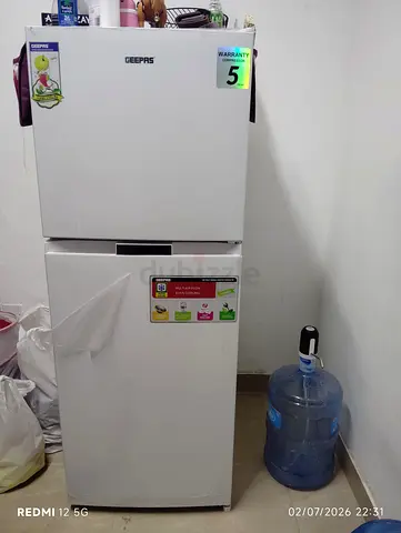 Geepas Double Door Refrigerator - Good Working Condition