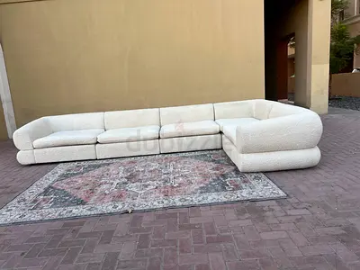Cratebarrel L Shape Sofa Beige