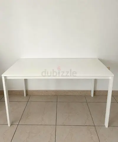 IKEA white table study 125x75 (good condition, 1 year old only)