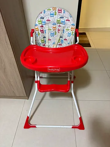 Red Baby High Chair with Removable Tray - Good Condition