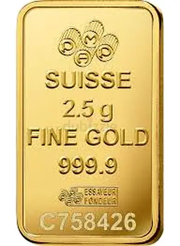 2.5g PAMP Suisse 999.9 Fine Gold Bar