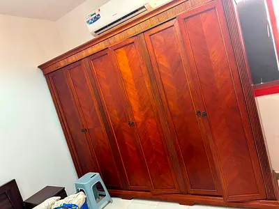 Solid Wood 6-Door Wardrobe / Armoire - Good Condition