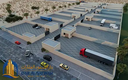 For Rent – Spacious Yard in Industrial Area 3, Sharjah 1 Office Kitchen, 1 Bathroom, 1 Office, Total Area: 9,000 sq. ft.