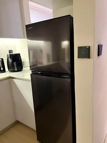 Toshiba Black Top-Freezer Refrigerator - Great Condition