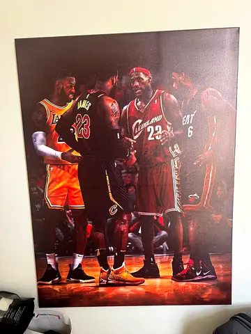 Framed NBA Legends Poster — LeBron James Icons
