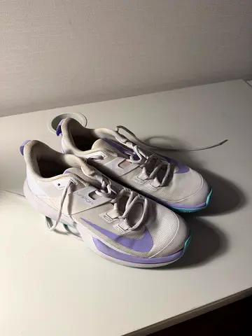 Lightweight white  lilac womens running sneakers - 40.5 EUR size