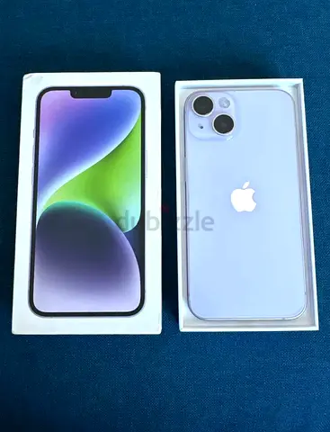 iPhone 14 (Purple) with Box - Excellent Condition