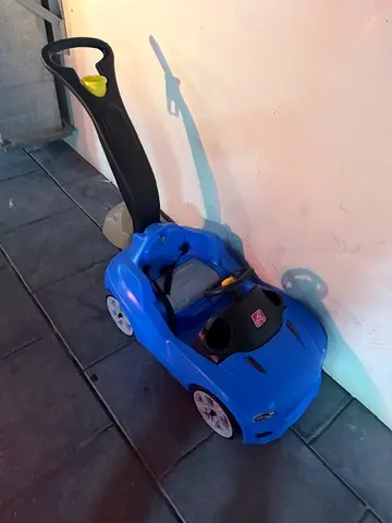 Kids blue ride on push car