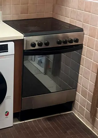 Stainless Steel Electric Cooker with Ceramic Hob and Oven