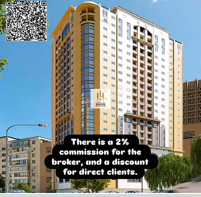 Studio apartment with separate kitchen for sale with 66k down payment in Nuamyia tower 2