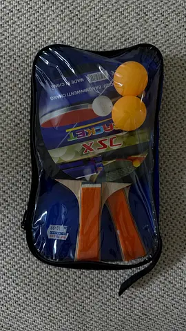 Used Table Tennis Paddle Set with Balls and Case