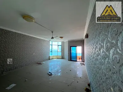For rent: 3-bedroom apartment with hall and maid’s room in Al Khor Towers A1. Full sea view, AED 50