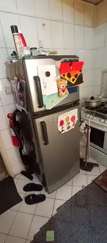 Compact double-door fridge freezer - used, working condition