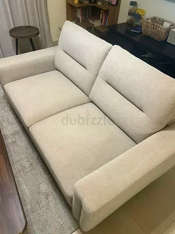 Beige 2-Seater Sofa - Good Condition