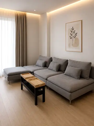 Modern Gray L-Shaped Sectional Sofa with Cushions
