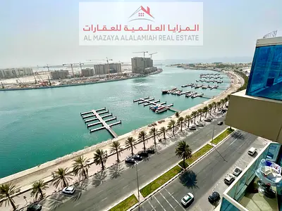 monthly rent - fully furnished one-bedroom apartment and living room with sea view - Sharjah - Al Mamzer - with internet