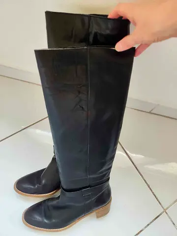 Women leather boots - mango brand - size 39