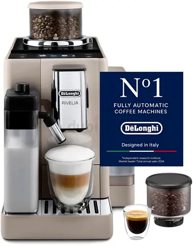 DeLonghi Coffee Machine RIVELIA Fully Automatic Espresso Machine - EXAM440.55.BG