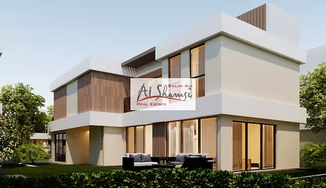 Luxury two-story villa for sale in Garden City project by Shams Developments, five bedrooms Emirate of Sharjah