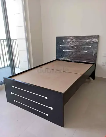 Single/Small Double Wooden Bed Frame with Headboard - Dark Finish