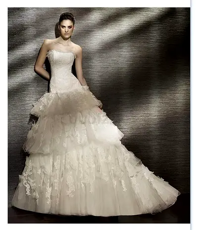 Ivory lace 2 in 1 wedding dress