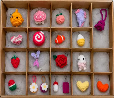 Crochet toys, keychains and plushies