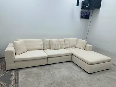 Beige color marina home lshape sofa