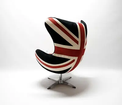 UNION JACK EGG CHAIR ARNE JACOBSEN INSPIRED LOUNGE TIMOTHY OULTON MARINA