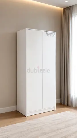Modern White 2-Door Wardrobe