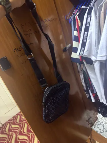 Small black crossbody pouch bag - used, good condition