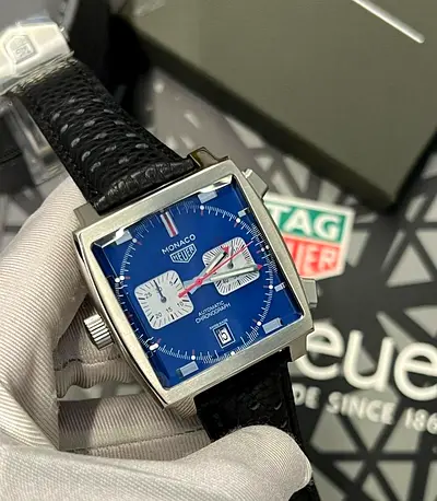 TAG Heuer Monaco Automatic Chronograph - Blue Dial, Square Case