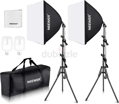 NEEWER 2 Pack 700W Equivalent Softbox Lighting Kit