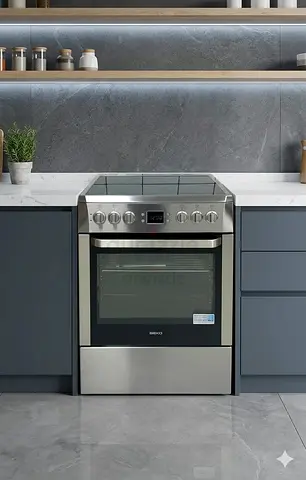 Beko latest model 4 Hobs electric ceramic Cooking range oven fan stove  60cm model CSM67301GW