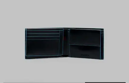 Piquadro bi-fold mens wallet with coin pocket -