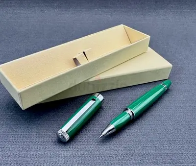 Green Fountain Pen with Presentation Box - Used, Good Condition