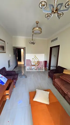 Al Jurf 2, opposite Ajman Court, with gym, swimming pool, parking, and close to all services.
