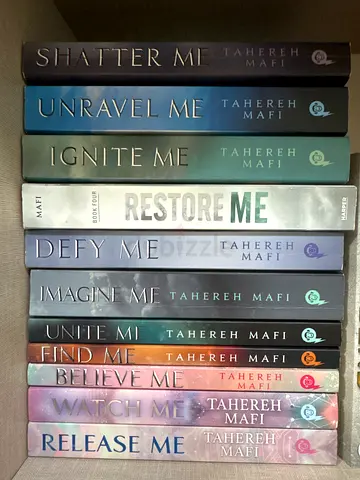 The Shatter Me series: All 6 books + the novellas + the spin off series.