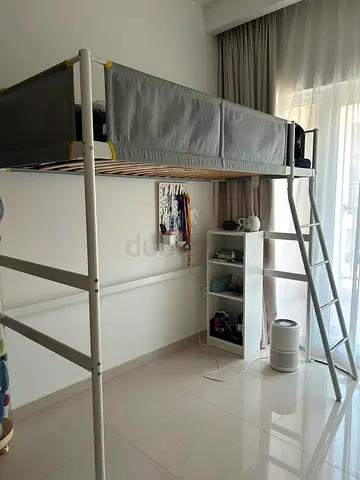 IKEA Loft Bed Frame with Ladder - White, Good Condition