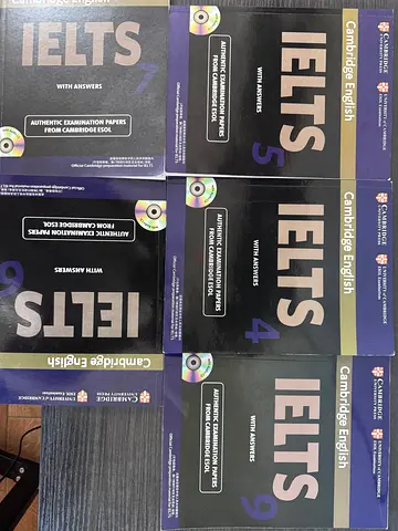 Cambridge English IELTS practice books (With Answers) - Set of past papers Book 4, 5, 6, 7, and 9