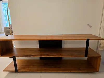 Crate  Barrel Austin 62 Media Console - Solid Walnut - Like New
