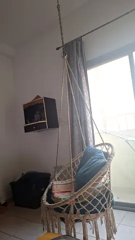 Macrame Hanging Swing Chair / Hammock Seat - Beige