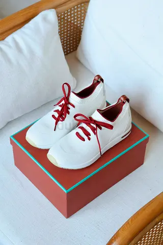 Loro piana White knit sneakers