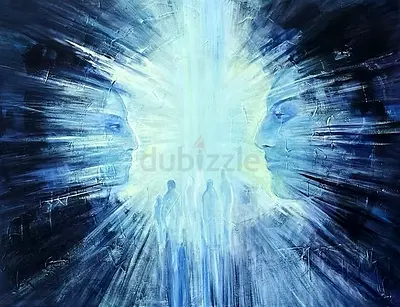 Original Abstract Art - Guiding Light, acrylic on canvas 1.2x1 m