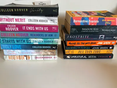 Collection of Fiction Novels by Colleen Hoover, John Green, and others