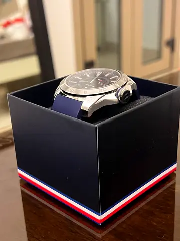 Tommy Hilfiger Mens Watch with Blue Silicon Strap