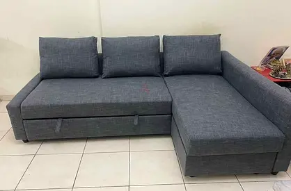 Modern Grey L-Shaped Sofa Bed