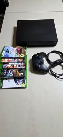 Xbox One X 1Tb console with controller, power cable and 6 games Inc Forza Horizon 5 and Forza 7