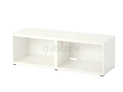 Modern White TV Table and Media Storage Unit