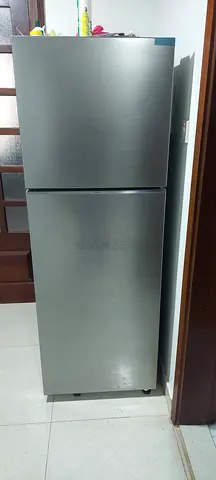 Stainless Steel Double-Door Refrigerator - Good Condition