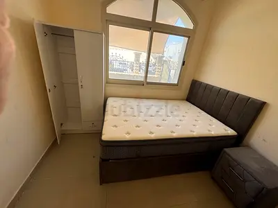 Queen bed with mattress, bedside table and wardrobe - very good condition
